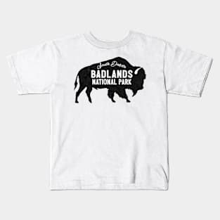 Badlands National Park South Dakota American Bison Buffalo Kids T-Shirt